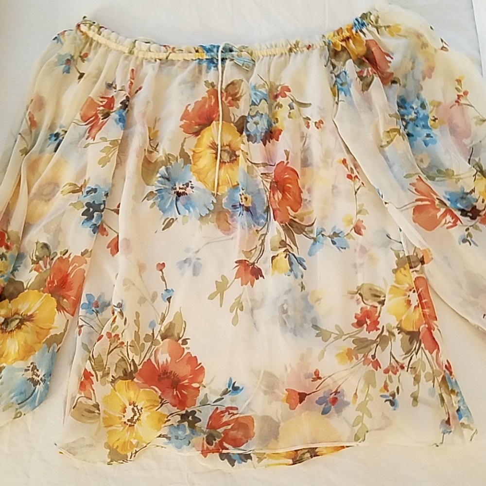 Cynthia rose silk chiffon pendant blouse or swimco